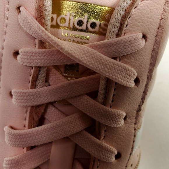 Adidas Pro Model Youth Shoes Size 7 Pink Gold Sneaker Womens Size 9 EU 40 CQ0621 - Picture 2 of 10